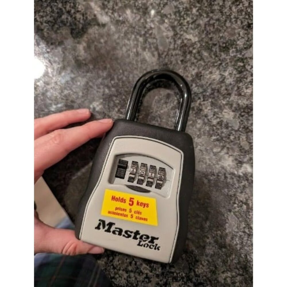Key Lock Box, Outdoor Lock Box for House Keys, Key Safe with Combination Lock
